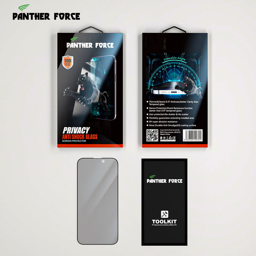 PANTHER FORCE ANTI-SHOCK SCREEN PROTECTOR WITH PRIVACY FOR iPHONE 16 PANTHER FORCE ANTI-SHOCK SCREEN PROTECTOR WITH PRIVACY FOR iPHONE 16